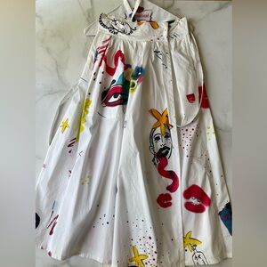 Marc Jacobs Collage Print Pleated Maxi Skirt White Multicolor Heaven Runway 2